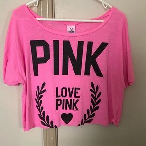 PINK cropped tee